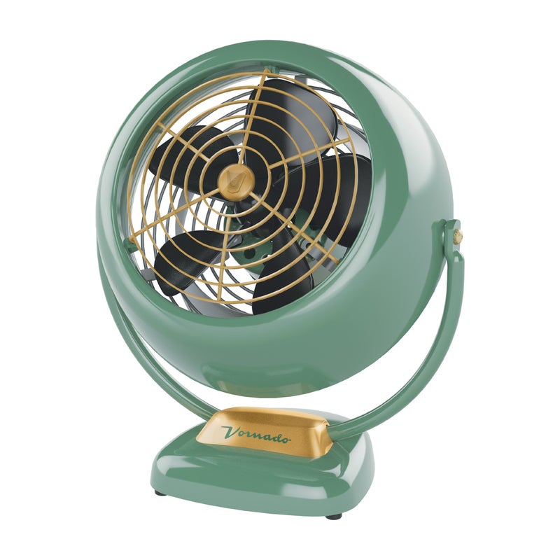 Vornado مروحة دوراندو VFAN العتيقة، 3 سرعات، هيكل معدني، تدفق هواء قابل للتعديل، أخضر - Image 1