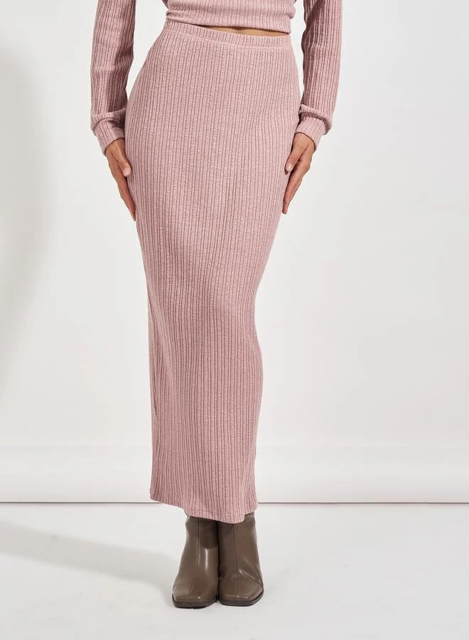 Styli Longline Knitted Top & Maxi Skirt Co-Ords