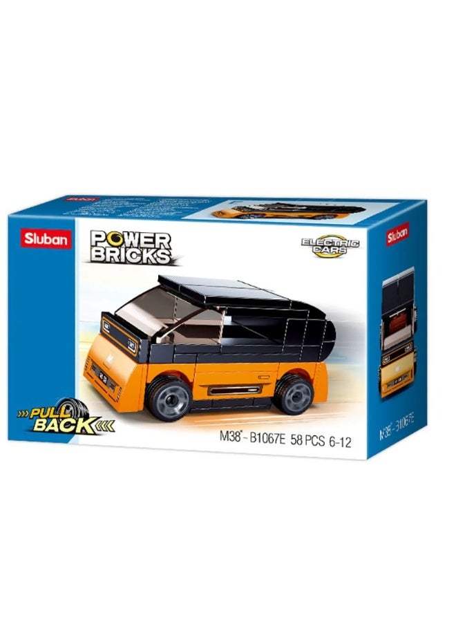 Sluban Sluban - Power Bricks Black and Orange Electric Vehicle Model 5 58 Pieces - M38-B1067E  - Image 1