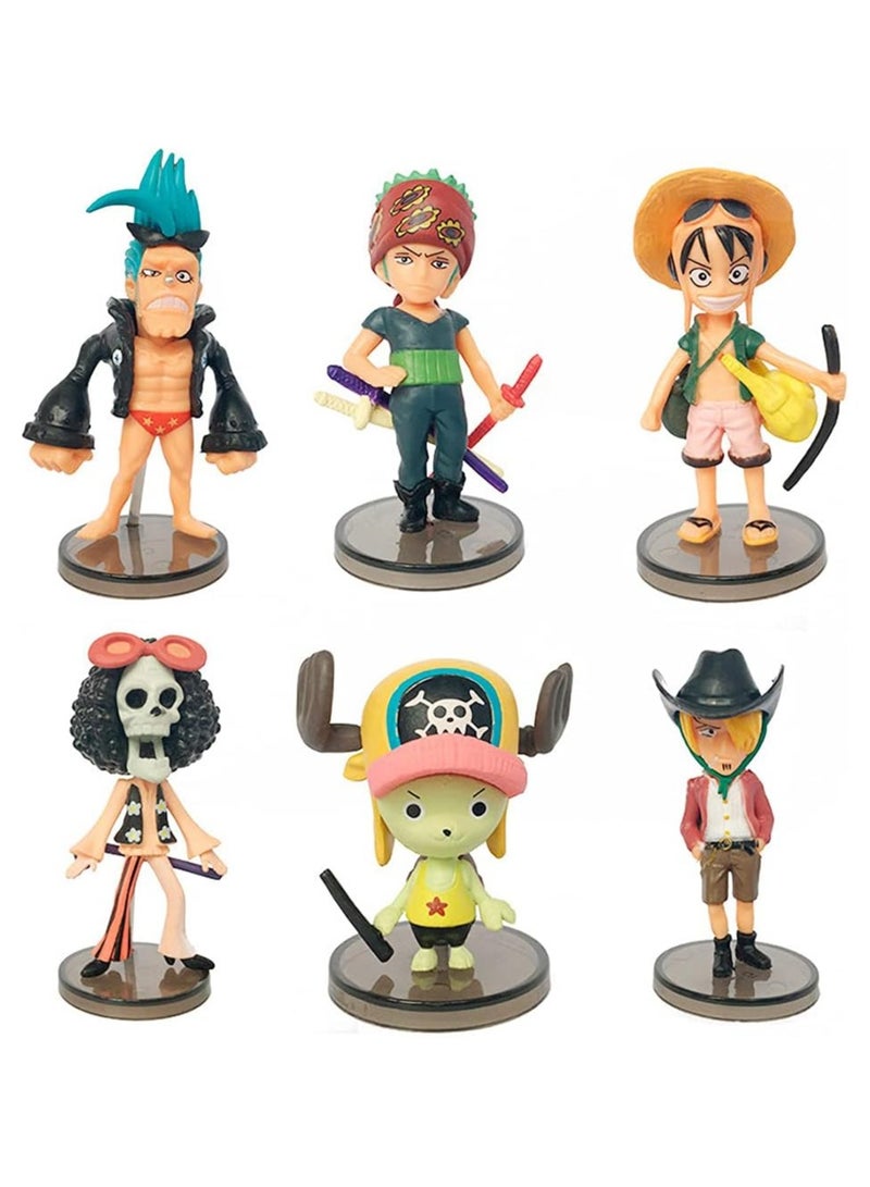 6 Pieces One Piece Anime Figures Set  - Image 1