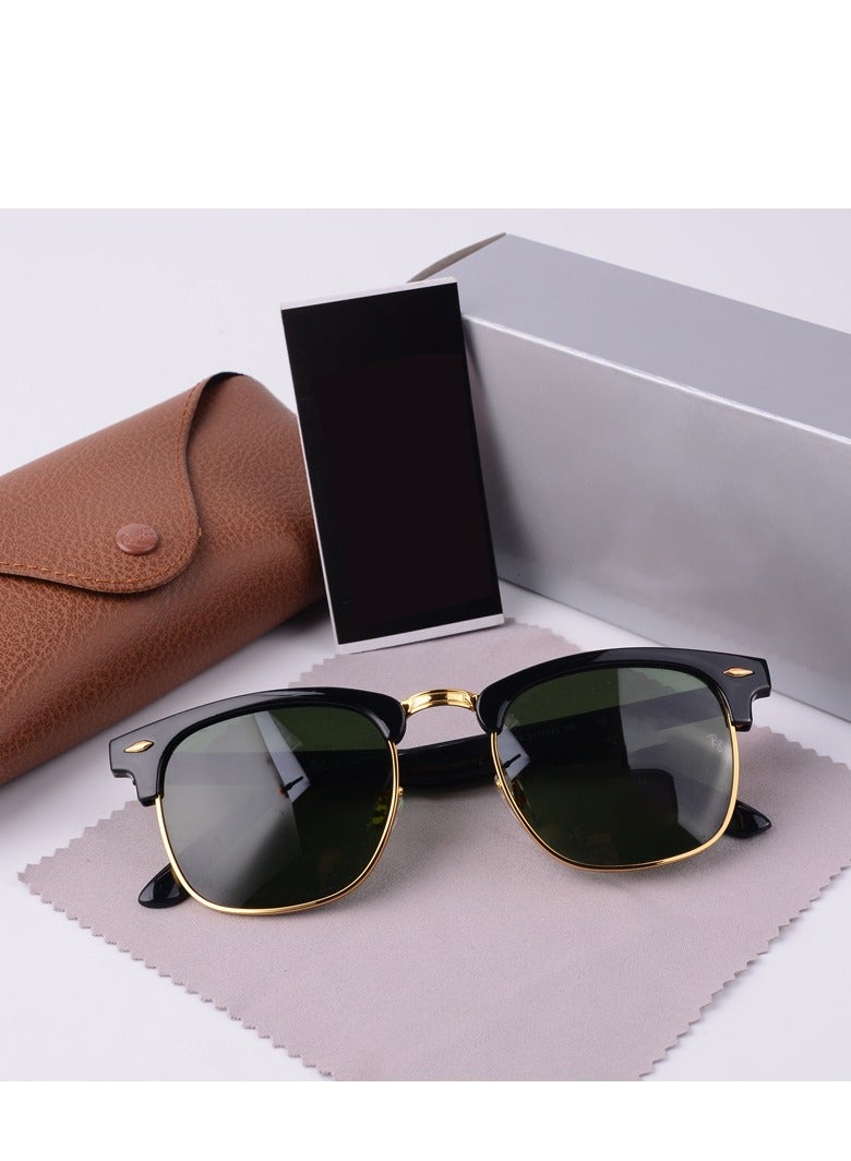Fashion Wayfarer Sunglasses High-end Sunglasses Black Frame with UV Lenses - Image 2