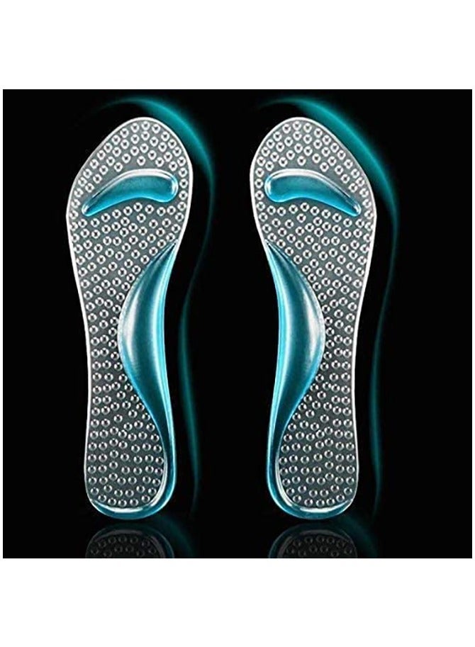 Gonice 1Pair Silicone Gel Insole Of Flatfoot Arch Support Cushion Pads Orthopedic Protector Insoles For Shoes Massage Gel Pads  - Image 4