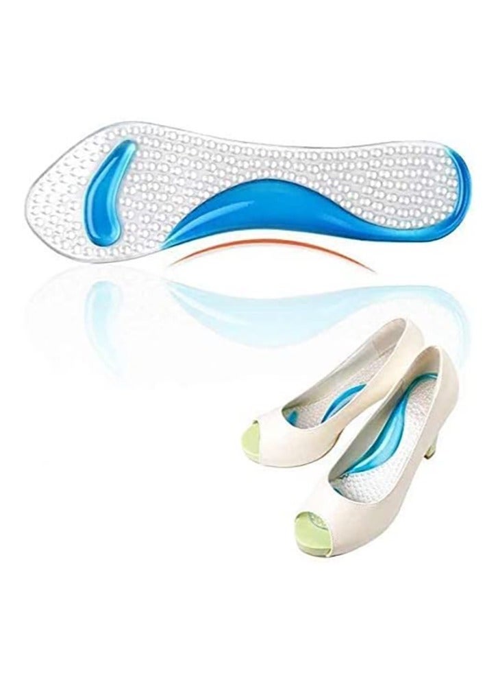 Gonice 1Pair Silicone Gel Insole Of Flatfoot Arch Support Cushion Pads Orthopedic Protector Insoles For Shoes Massage Gel Pads  - Image 2