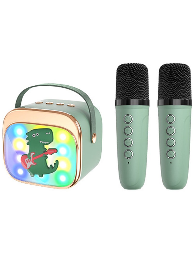 BESTIS Portable Bluetooth Speaker with Dual Wireless Microphones, Portable Karaoke System, 5W HiFi Sound, Colorful Lights - Image 3
