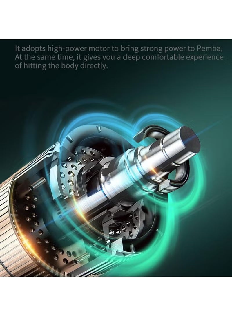 Blueidea Deep Tissue Fascial Massager - Electric Muscle Massager for Body Pain Relief, Therapy, Fitness Relaxation, Mini Handheld Portable with LCD Display, 32 Speed Levels & 8 Different Massage Heads - Image 3