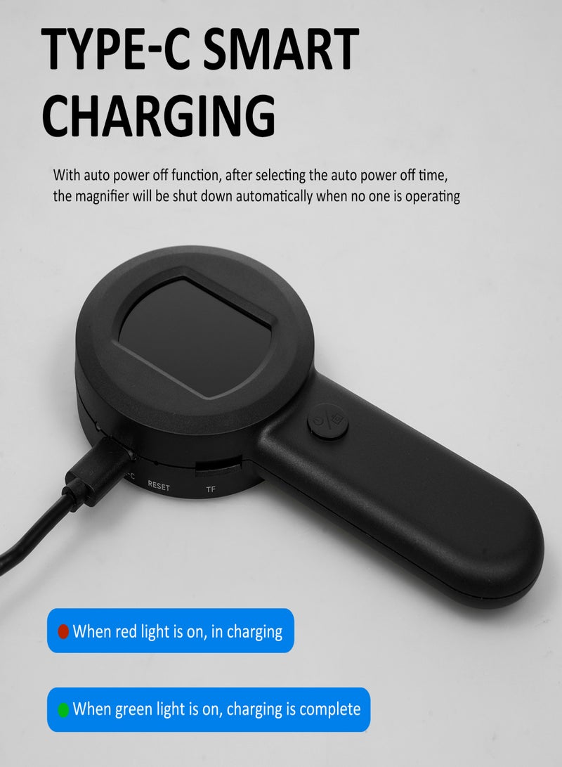 Generic Digital Magnifier with 2.0inch IPS Screen 100X Magnifying Glass with Light Magnifier for Reading White and Purple Lights Windows Compatible - Image 3