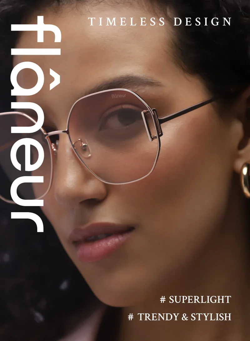 flâneur Stylish Round Polarized Sunglasses For Women and Men Gold