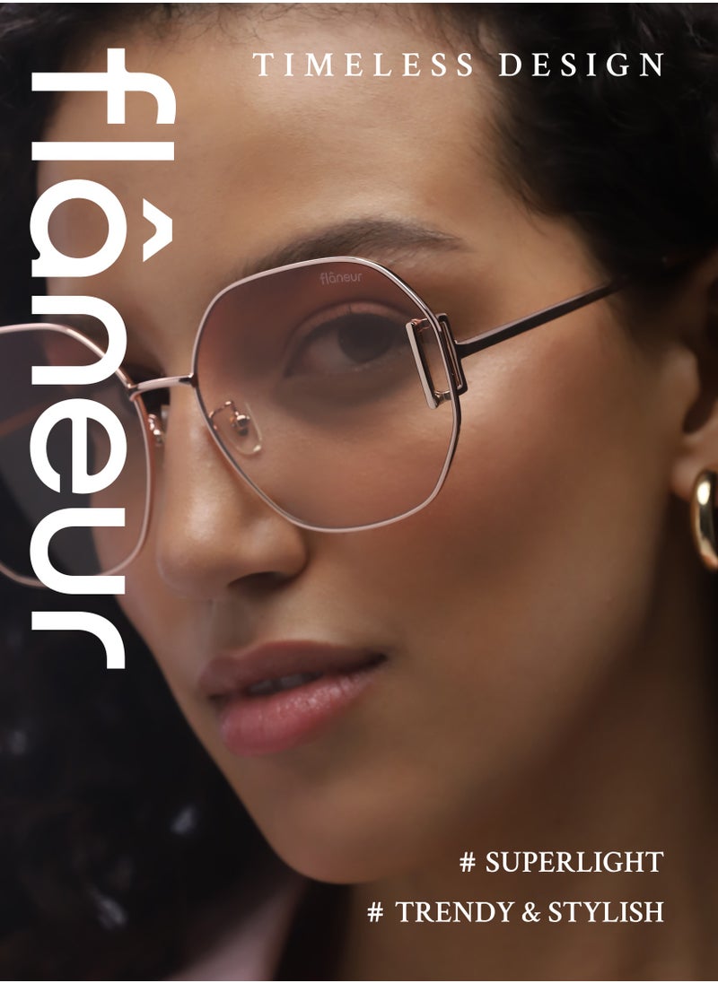 flâneur - Stylish Round Polarized Sunglasses For Women and Men Gold - Image 1