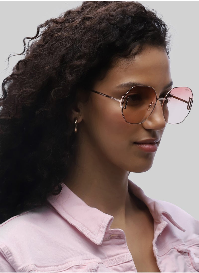 flâneur - Stylish Round Polarized Sunglasses For Women and Men Gold - Image 1