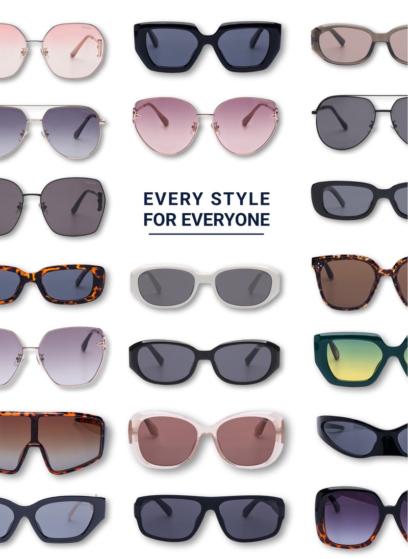 flâneur - Stylish Round Polarized Sunglasses For Women and Men Gold - Image 1