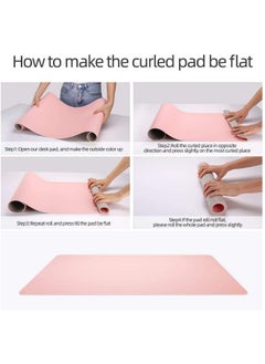 pepplo pepplo® Leather Desk Pad Protector,Mouse Pad,Office Desk Mat, Non-Slip PU Leather Desk Blotter,Laptop Desk Pad,Waterproof Desk Writing Pad for Office and Home (Pink, 60 x 30CM)  - Image 3