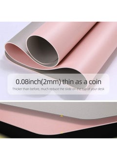 pepplo pepplo® Leather Desk Pad Protector,Mouse Pad,Office Desk Mat, Non-Slip PU Leather Desk Blotter,Laptop Desk Pad,Waterproof Desk Writing Pad for Office and Home (Pink, 60 x 30CM)  - Image 5