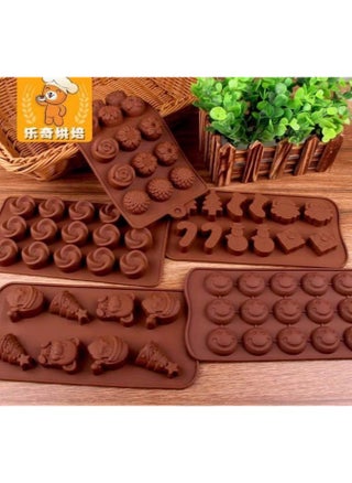 3-Piece Silicone Chocolate Mold Set - Non-Stick Silicone Molds for Making Chocolates, Cookies, Puddings, and Ice Cubes - Elegant Molds for Cake Decoration, Baking, and Maamoul (Comes in Random Assorted Shapes) - pzsku/ZB2C6B98E0B693C9750C4Z/45/_/1729804573/a02d5e68-39db-423e-abbd-55ed9a9c57a1