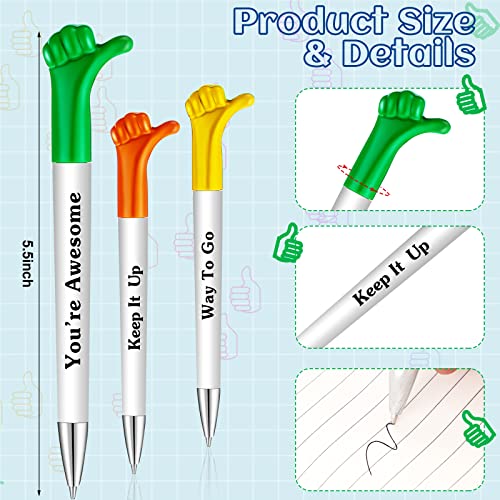 Woanger 90 Pieces Thumbs up Pens Thank You Inspirational Quotes Graduation Gifts Bulk Employee Appreciation Motivational Ballpoint Pen for Student Teacher Nurse Coworker Present - Image 2