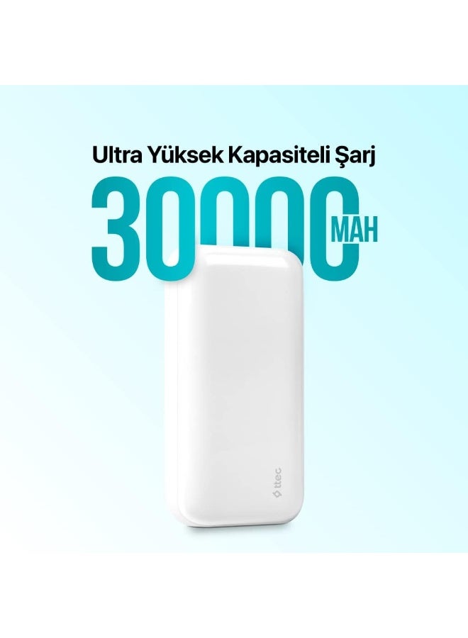ttec ReCharger Ultra 30.000 mAh Powerbank-White - Image 5