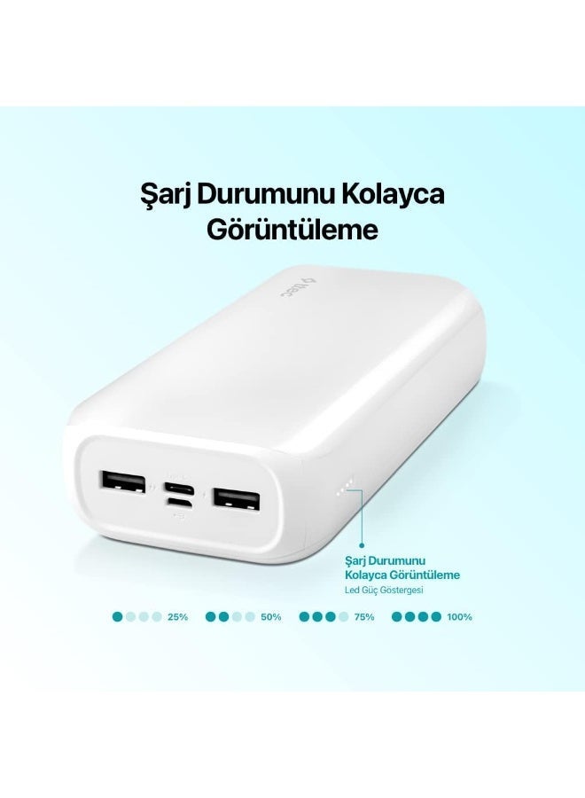 ttec ReCharger Ultra 30.000 mAh Powerbank-White - Image 2