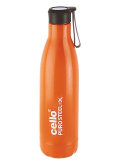 Cello Puro Steel-X Rover Insulated Water Bottle with Inner Steel and Outer Plastic, 600ml, Orange  - Image 1