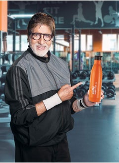 Cello Puro Steel-X Rover Insulated Water Bottle with Inner Steel and Outer Plastic, 600ml, Orange  - Image 3
