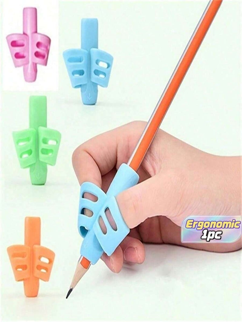 Shein 2-Finger Writing Posture Corrector, Soft Silicone Pencil Grip, Ergonomic Pen Holder for Kids Students, School Supplies Back to School - One Size - Image 1
