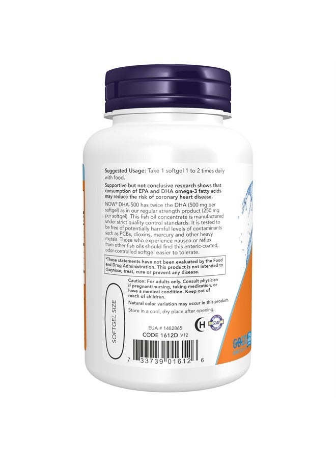 now Supplements, DHA-500 with 250 EPA, Molecularly Distilled, Supports Brain Health*, 90 Softgels - Image 3