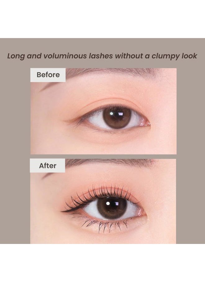 Heimish Dailism Smudge Stop Mascara, Volumizing & Lengthening, Long-lasting, Waterproof, Smudge-proof, Non-Clumping, Washable Cleansing Korean Mascara, 0.32oz/9g - Black Volume  - Image 4