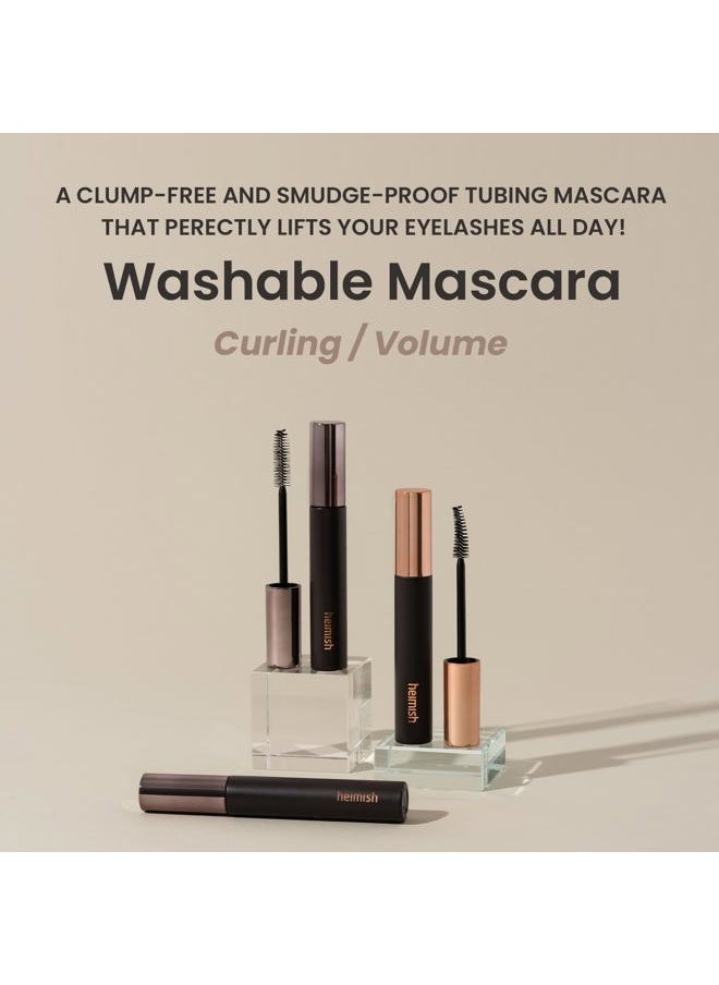 Heimish Dailism Smudge Stop Mascara, Volumizing & Lengthening, Long-lasting, Waterproof, Smudge-proof, Non-Clumping, Washable Cleansing Korean Mascara, 0.32oz/9g - Black Volume  - Image 2