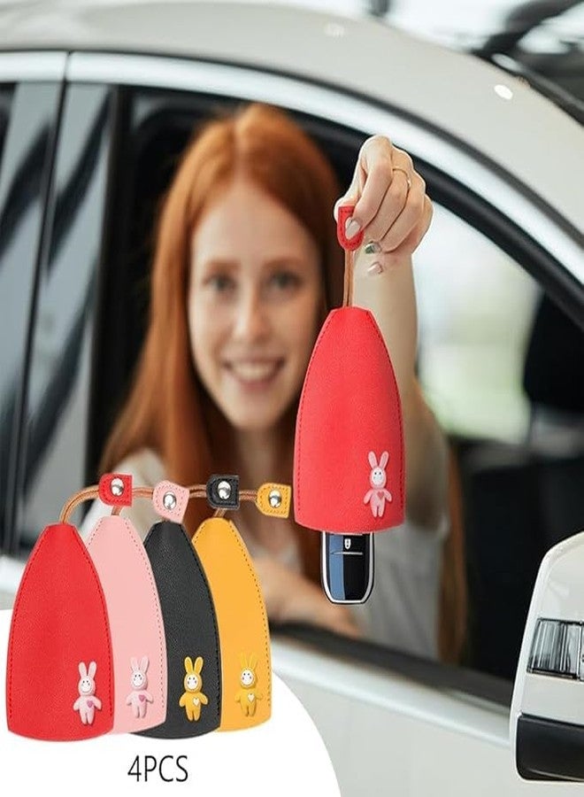 HIKI ZIKI 1 Pc's PU Leather Creative Pull Out Cute Large Capacity Car Key Case, Case Key Holder, Cartoon Pull Type Key Bag super large capacity Portable Car Key Protective Bag_ Multicolour - Image 5