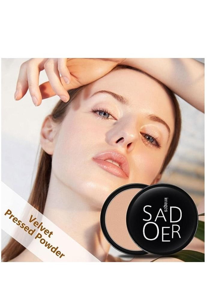 سادور - بودرة أساس طويلة الأمد ، بودرة معدنية مضغوطة مخملية - بودرة تثبيت مكياج تدوم طويلاً ، خافي عيوب للتحكم في الزيت ، مقاوم للماء والعرق أوميفيكا  01 - Image 1