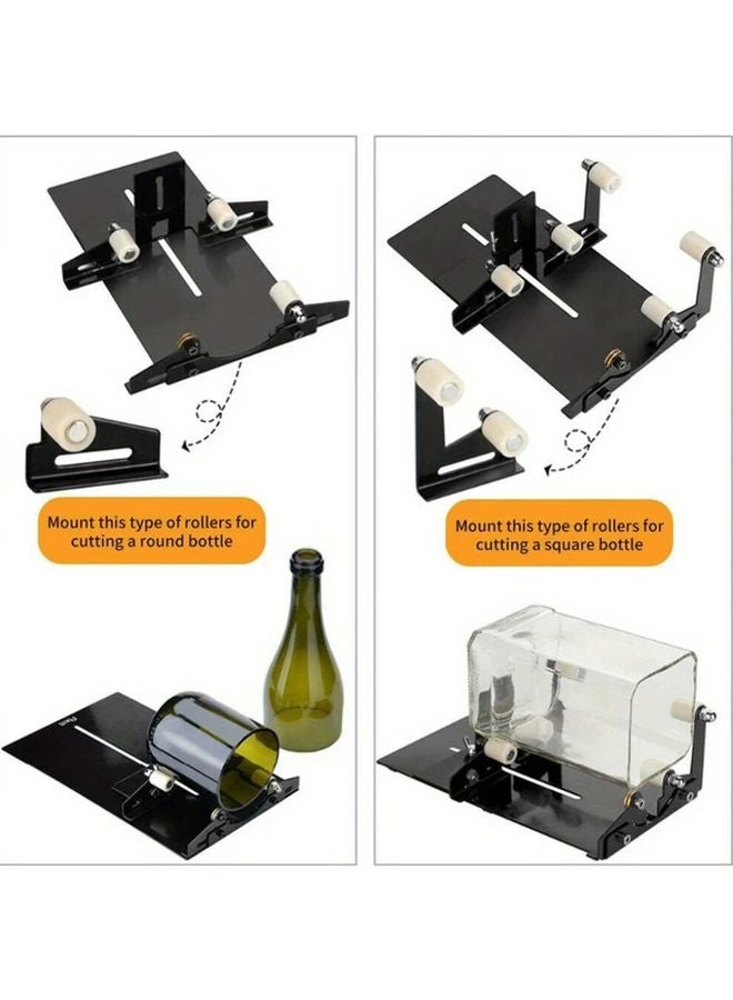 Black Glass Bottle Cutter Tool Set 19pcs DIY Craft Kit for Wine Beer Bottles - Image 4