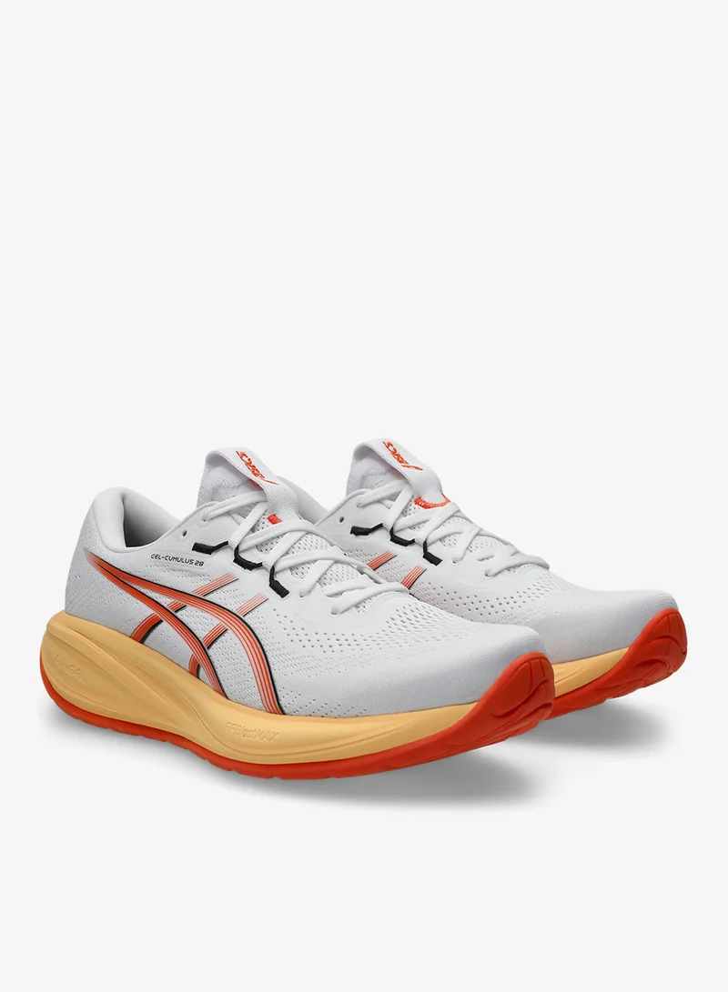 Asics WHITE/ENERGY ORANGE Gel-Cumulus 28 for Men | Best Price UAE