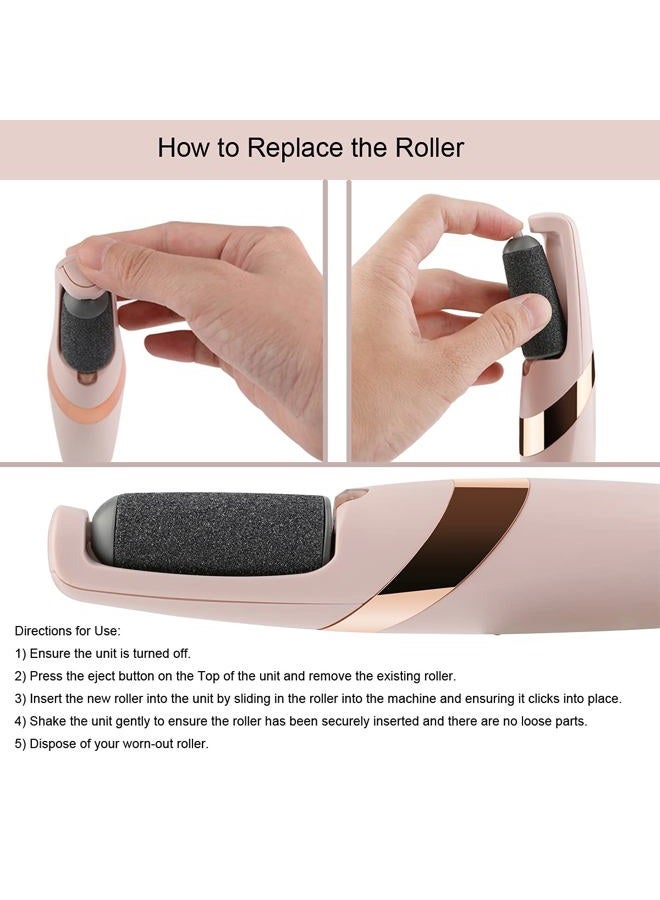GOMINYUF 10 Pcs Replacement Roller Refills Compatible with Finishing Touch Flawless Pedi Electric Tool File Include a Cleaning Brush - Image 4