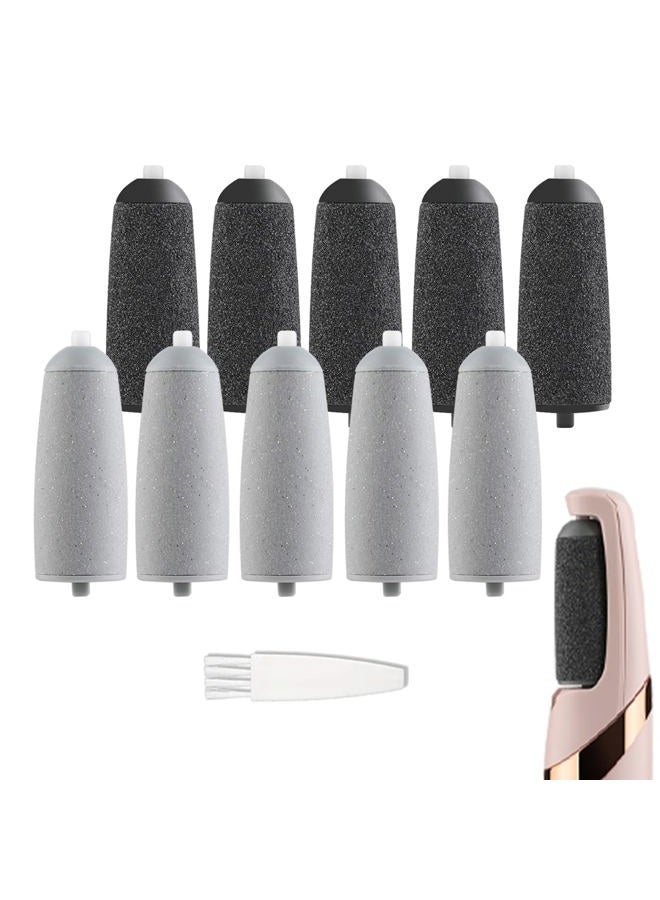 GOMINYUF 10 Pcs Replacement Roller Refills Compatible with Finishing Touch Flawless Pedi Electric Tool File Include a Cleaning Brush - Image 1