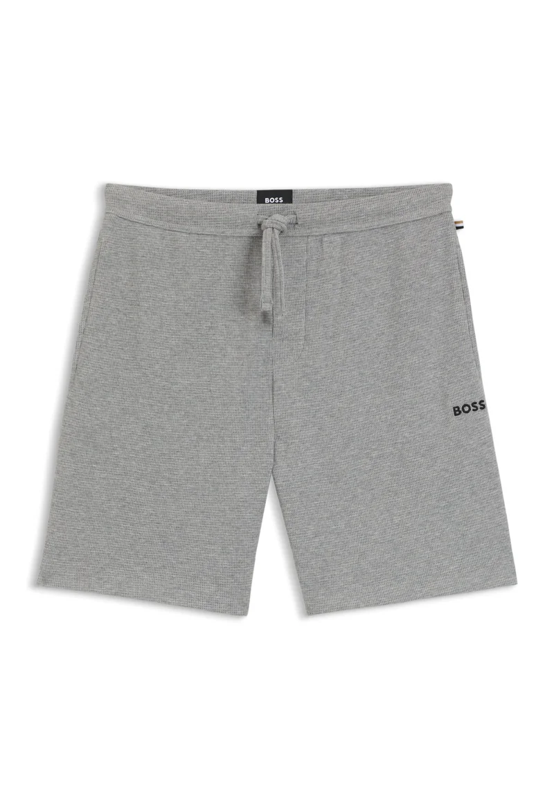 BOSS Cotton-blend pyjama shorts with embroidered logo