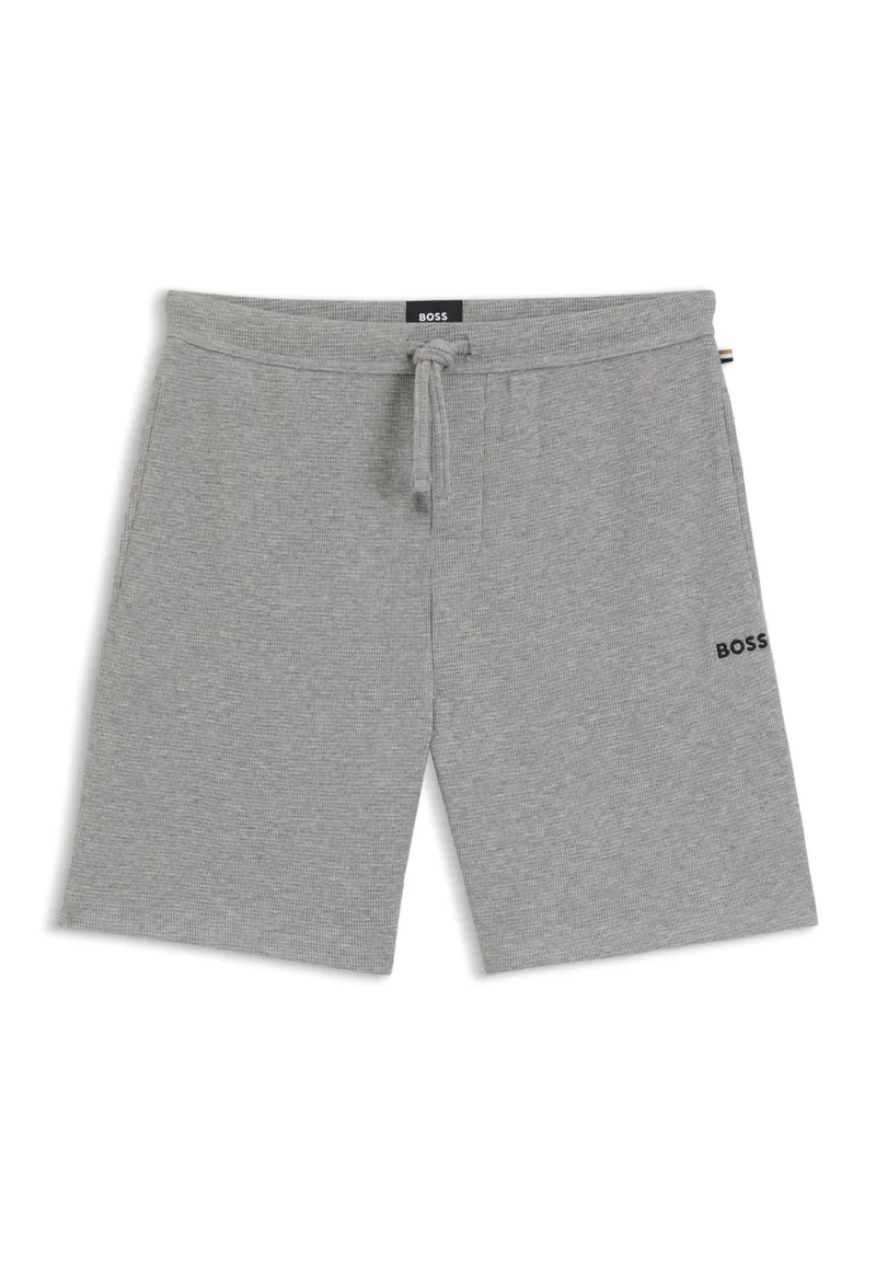BOSS  Cotton-blend pyjama shorts with embroidered logo for Men | Best Price UAE