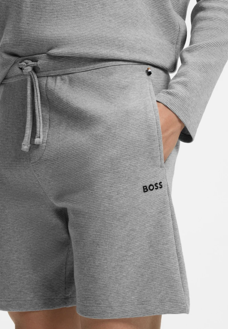 BOSS  Cotton-blend pyjama shorts with embroidered logo for Men | Best Price UAE