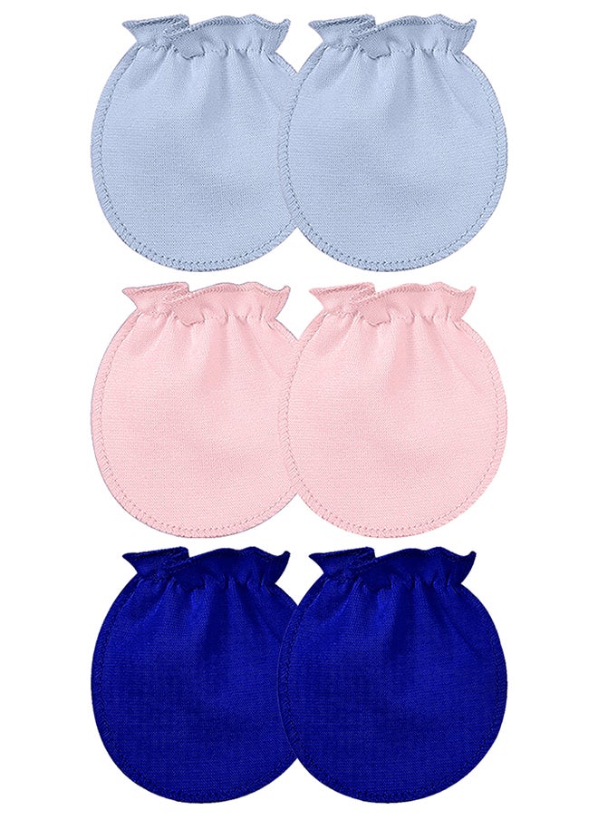 MARGOUN 3 Packs Newborn Baby Mittens Anti Scratch Baby Mittens No Scratch Mittens Baby Gloves for 0-6 Months Boys Girls Multicolour  - Image 2