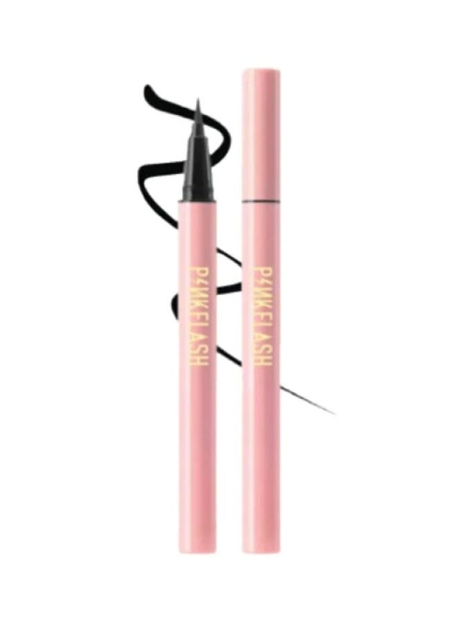 Pink Flash ايلاينر سهل الاستخدام مقاوم للماء  أسود E01 