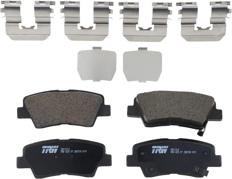 TRW Pro TRC1734 Disc Brake Pad Set for Jeep Cherokee 2014-2020, Rear - Image 1