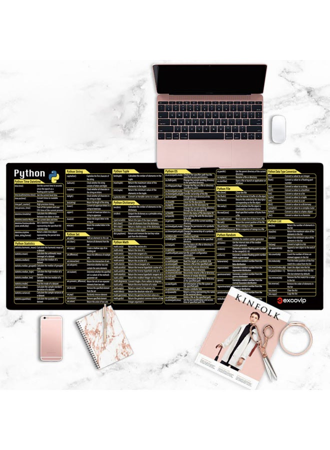 Excel English Shortcut Key Mouse Pad Customized Computer Office Special Same Style European And American Non-slip Table Pad-Color:300*800*3mm-Pattern:Product A 12in1  - Image 1