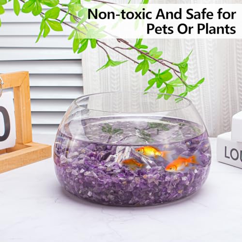 EZEELAI 0.88 Lb Amethyst Crushed Stones Crystal Quartz Chips, Natural Tumbled Stones Irregular Shaped Gravels Pebbles Healing Stones for Vases Filler, Aquarium Gravel Rocks, Succulent Plants Decor - Image 5