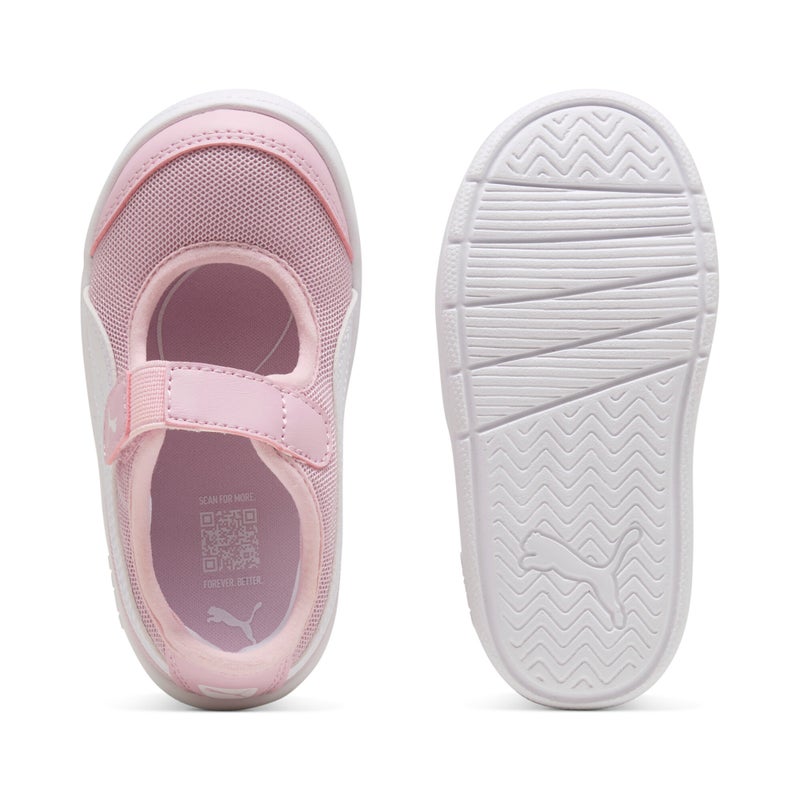PUMA Courtflex v3 Lina Toddlers Girls Pink Sneakers - Image 4