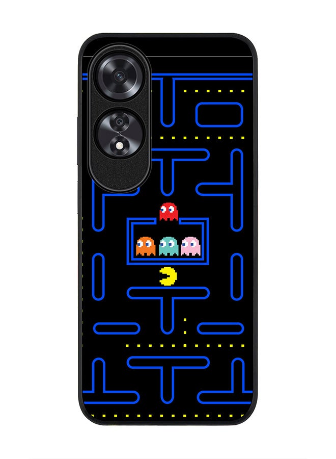 Stylizedd Rugged Black edge case for Oppo A60, Slim fit Soft Case Flexible Rubber Edges Anti Drop TPU Gel Thin Cover -  Pacman - Image 1