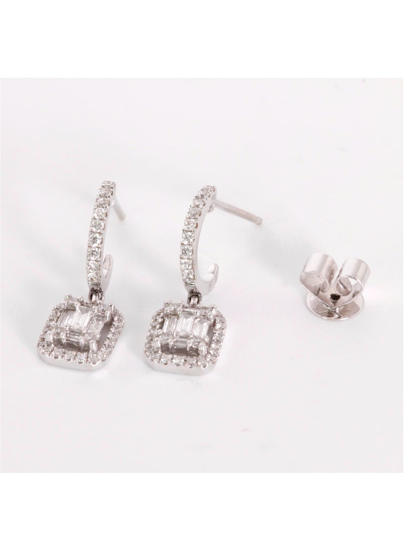 MIKURA Earrings, G/H Color, SI Clarity, 18KW, 84D  - Image 2