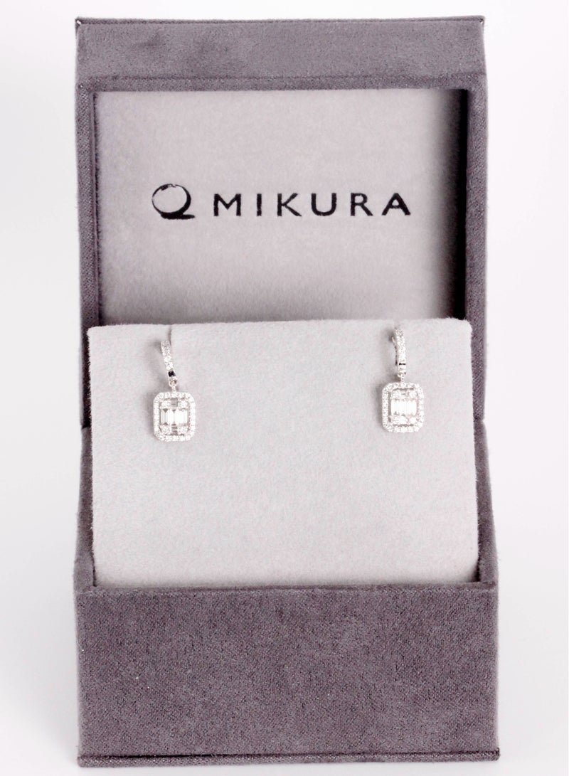 MIKURA Earrings, G/H Color, SI Clarity, 18KW, 84D  - Image 4