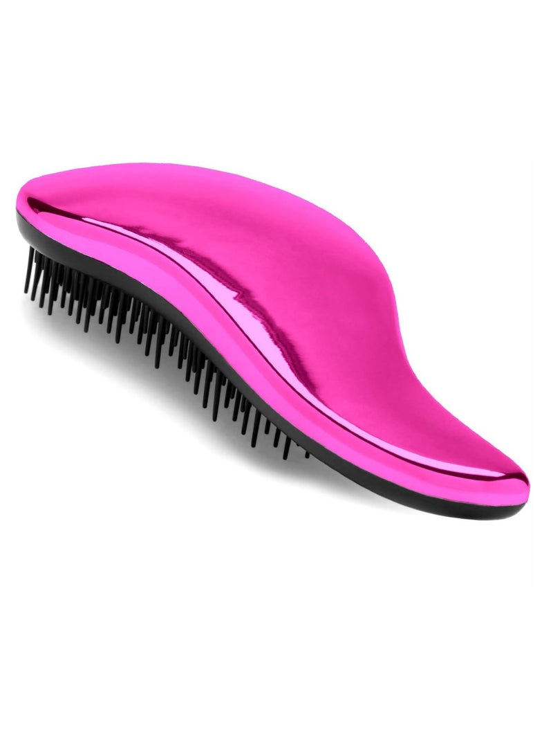 Generic Hair Detangling Brush, Pink 1pc Anti-Static Sliding Comb for Detangling Knots, Air Cushion Massage Brush for Women Men Adults Kids for Long Curly Thick Dry Wet Hair - Image 1