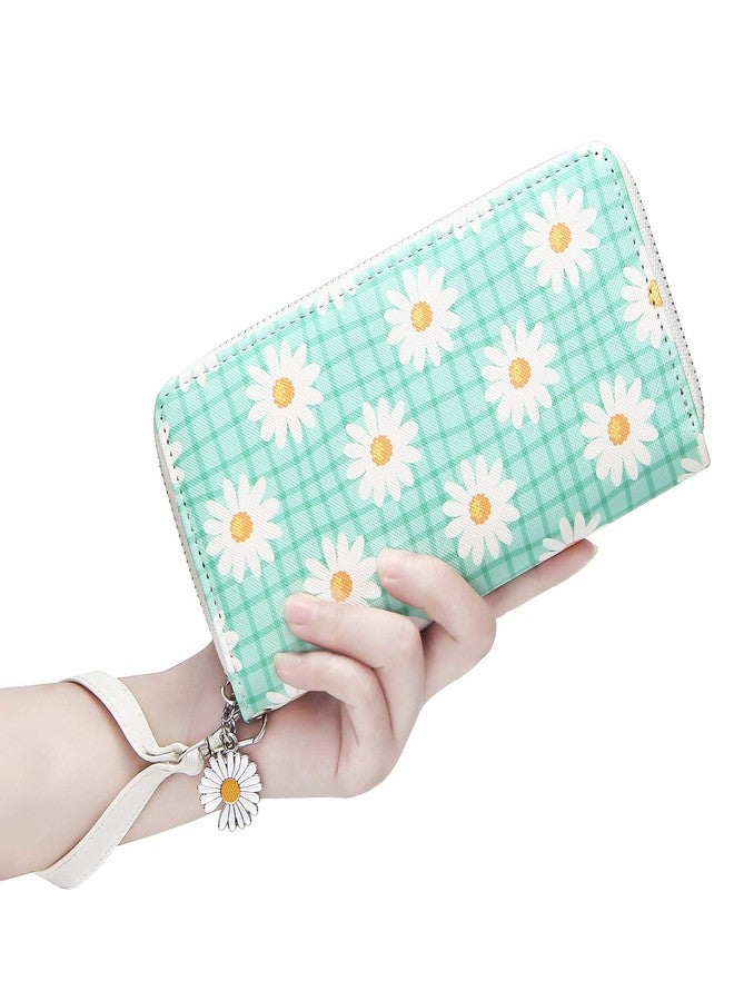 كوكو محفظة نسائية مطبوعة بسحاب من KUKOO، محفظة هاتف صغيرة، منظم بطاقات، جلد صناعي (أصفر - ديزي - 4) - Image 2