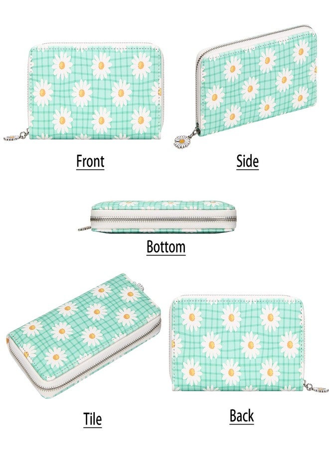 كوكو محفظة نسائية مطبوعة بسحاب من KUKOO، محفظة هاتف صغيرة، منظم بطاقات، جلد صناعي (أصفر - ديزي - 4) - Image 5