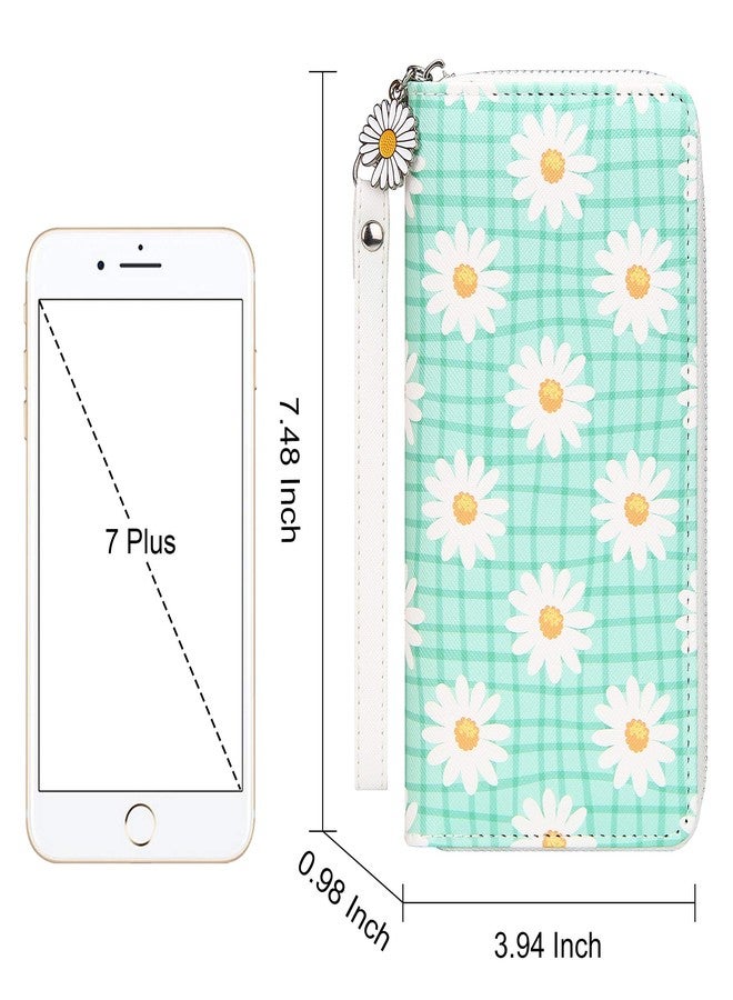 كوكو محفظة نسائية مطبوعة بسحاب من KUKOO، محفظة هاتف صغيرة، منظم بطاقات، جلد صناعي (أصفر - ديزي - 4) - Image 3