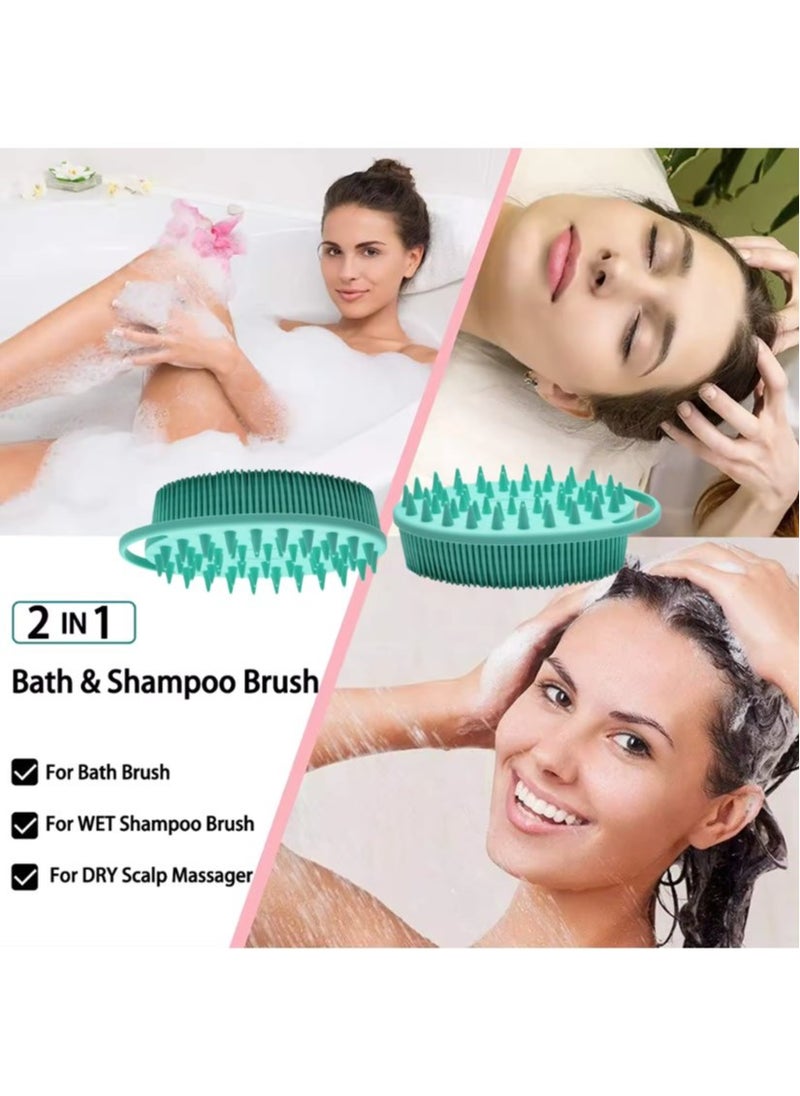 Prime by javaudan Silicone Body Scrubber, Exfoliating brush, 2 in 1 Bath and Shampoo Brush, Scalp Massager, Lathers Well, Long Lasting, Easy to Clean,And More Hygienic Than Traditional Loofah  - Image 2