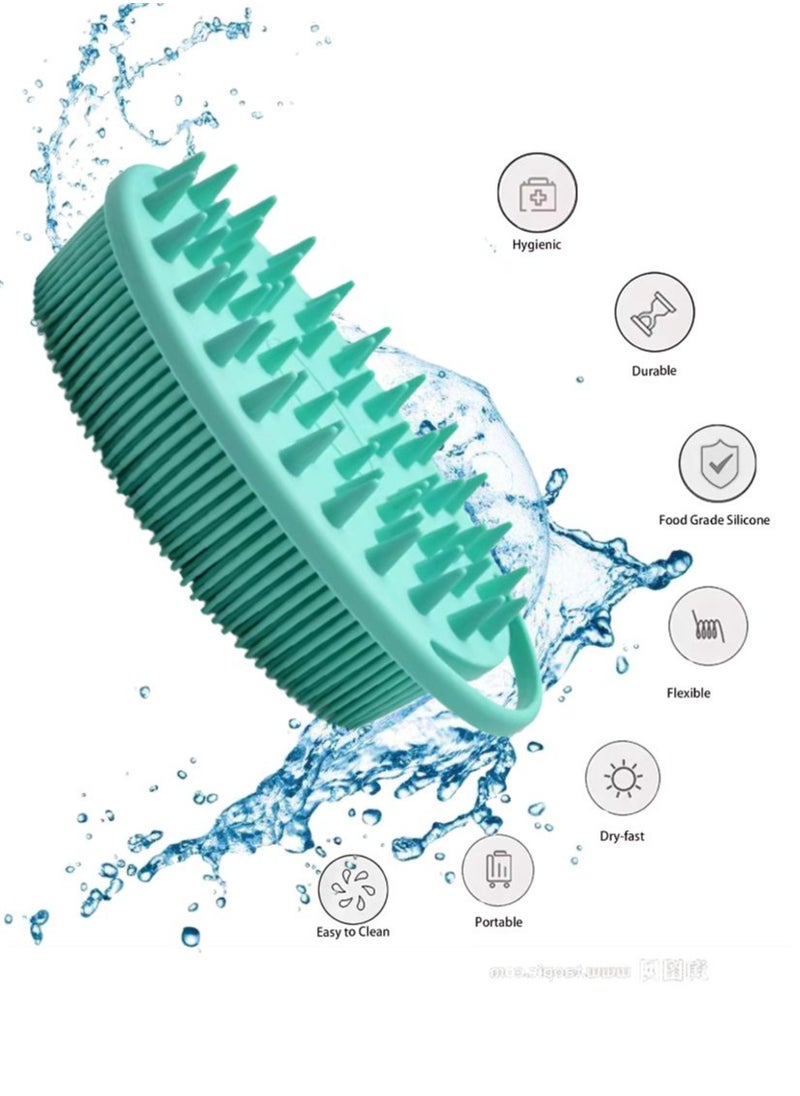 Prime by javaudan Silicone Body Scrubber, Exfoliating brush, 2 in 1 Bath and Shampoo Brush, Scalp Massager, Lathers Well, Long Lasting, Easy to Clean,And More Hygienic Than Traditional Loofah  - Image 3